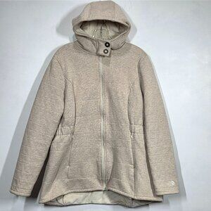North Face Jacket Womens XL Beige Caroluna II Hooded Sherpa Fleece Lined Coat
